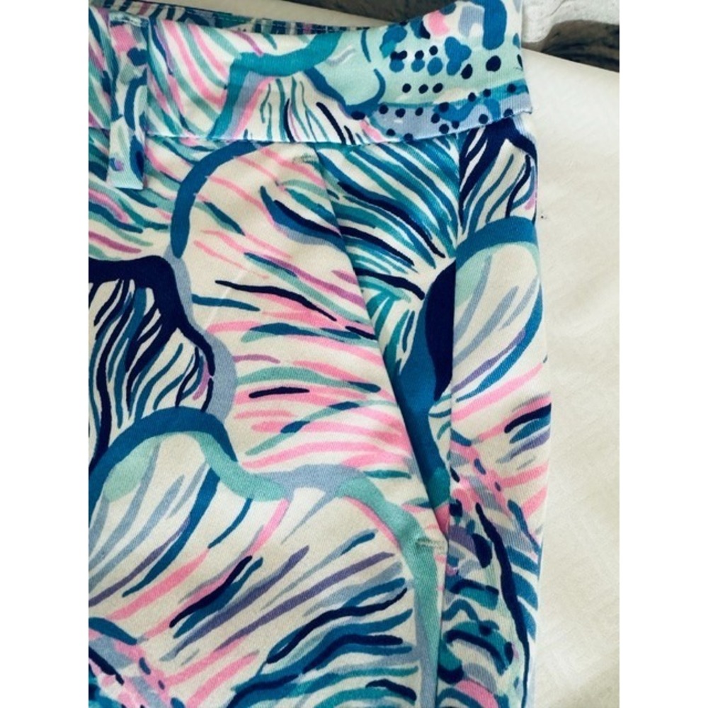 NWT Lilly Pulitzer Callahan 5" Stretch Shorts Fishful Thinking Blue Size‎ 8 - Picture 2 of 10
